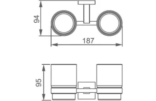 Стаканы Aquanet 202110 хром
